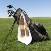 Afbeelding van de cartoon van ijscrème golfhanddoek (Groen)