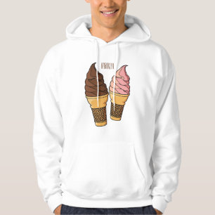Afbeelding van de cartoon van ijscrème hoodie