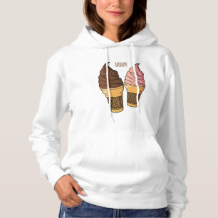 Afbeelding van de cartoon van ijscrème hoodie