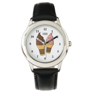 Afbeelding van de cartoon van ijscrème horloge