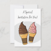 Afbeelding van de cartoon van ijscrème kaart (Achterkant)