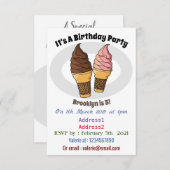 Afbeelding van de cartoon van ijscrème kaart (Voorkant / Achterkant)
