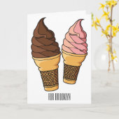 Afbeelding van de cartoon van ijscrème kaart (Gele Bloem)
