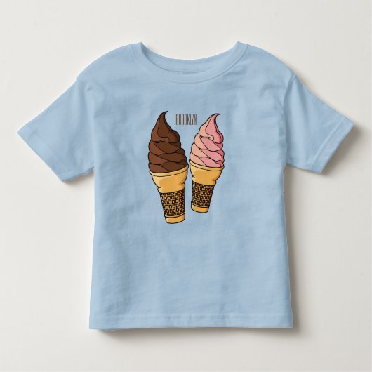 Afbeelding van de cartoon van ijscrème kinder shirts (Voorkant)