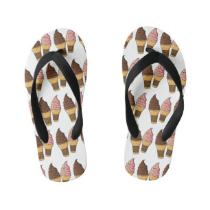 Afbeelding van de cartoon van ijscrème kinder teenslippers