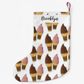 Afbeelding van de cartoon van ijscrème kleine kerstsok (Achterkant)