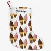 Afbeelding van de cartoon van ijscrème kleine kerstsok (Voorkant)