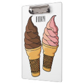 Afbeelding van de cartoon van ijscrème klembord (Links)