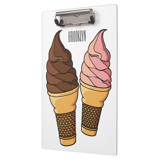 Afbeelding van de cartoon van ijscrème klembord (Links)