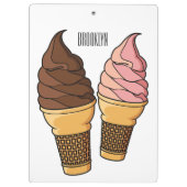 Afbeelding van de cartoon van ijscrème klembord (Achterkant)