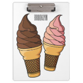 Afbeelding van de cartoon van ijscrème klembord (Voorkant)