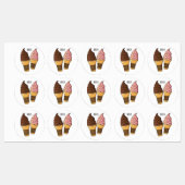 Afbeelding van de cartoon van ijscrème labels (Vel)