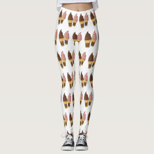 Afbeelding van de cartoon van ijscrème leggings