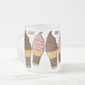 Afbeelding van de cartoon van ijscrème matglas koffiemok (Voorkant links)