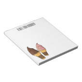 Afbeelding van de cartoon van ijscrème notitieblok (Schuin)