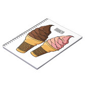 Afbeelding van de cartoon van ijscrème notitieboek (Linkerzijde)