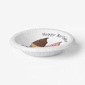 Afbeelding van de cartoon van ijscrème papieren kommen (Gebogen)