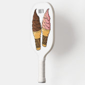 Afbeelding van de cartoon van ijscrème pickleball paddle (Links)