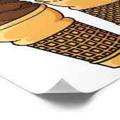 Afbeelding van de cartoon van ijscrème poster (Hoek)