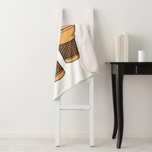 Afbeelding van de cartoon van ijscrème sherpa deken (In situ)