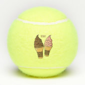 Afbeelding van de cartoon van ijscrème tennisballen (Achterkant)