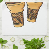 Afbeelding van de cartoon van ijscrème theedoek (Gevouwen)