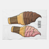 Afbeelding van de cartoon van ijscrème theedoek (Horizontaal)