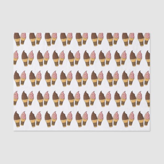 Afbeelding van de cartoon van ijscrème tissuepapier (Voorkant)