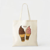 Afbeelding van de cartoon van ijscrème tote bag (Voorkant)