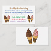 Afbeelding van de cartoon van ijscrème visitekaartje (Voorkant / Achterkant)