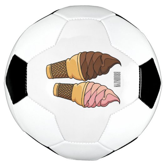 Afbeelding van de cartoon van ijscrème voetbal (Gedraaid)