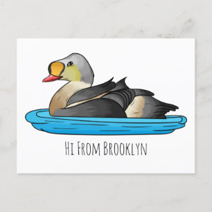 Afbeelding van de cartoon van Koningseidervogel Briefkaart