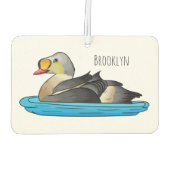 Afbeelding van de cartoon van Koningseidervogel Luchtverfrisser (Achterkant)