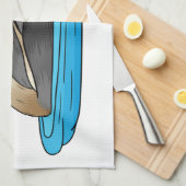 Afbeelding van de cartoon van Koningseidervogel Theedoek (Quarter Fold)