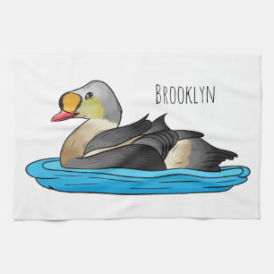 Afbeelding van de cartoon van Koningseidervogel Theedoek