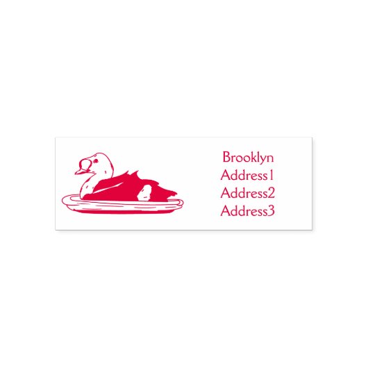 Afbeelding van de cartoon van Koningseidervogel Zelfinktende Stempel (Design)