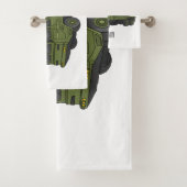 Afbeelding van de cartoon van militaire raketten bad handdoek (Insitu)