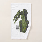 Afbeelding van de cartoon van militaire raketten bad handdoek (Handdoek)
