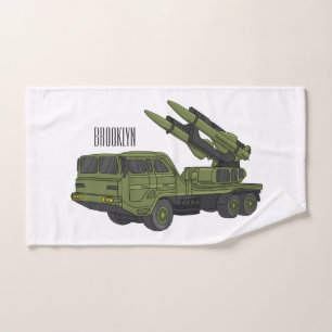 Afbeelding van de cartoon van militaire raketten bad handdoek