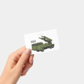 Afbeelding van de cartoon van militaire raketten badge (Handheld)