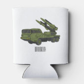 Afbeelding van de cartoon van militaire raketten blikjeskoeler (Achterkant)