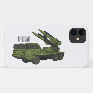 Afbeelding van de cartoon van militaire raketten Case-Mate iPhone case