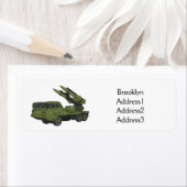 Afbeelding van de cartoon van militaire raketten etiket (Insitu)