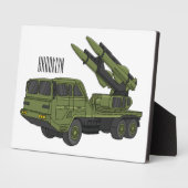 Afbeelding van de cartoon van militaire raketten fotoplaat (Zijkant)