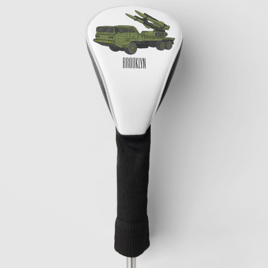 Afbeelding van de cartoon van militaire raketten golfheadcover (Voorkant)