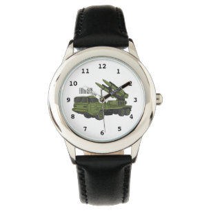 Afbeelding van de cartoon van militaire raketten horloge