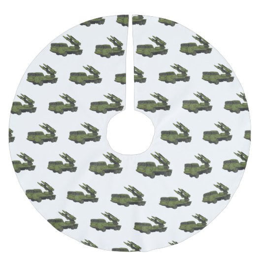 Afbeelding van de cartoon van militaire raketten kerstboom rok (Voorkant)