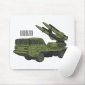 Afbeelding van de cartoon van militaire raketten muismat (Met muis)