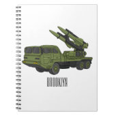 Afbeelding van de cartoon van militaire raketten notitieboek (Voorkant)
