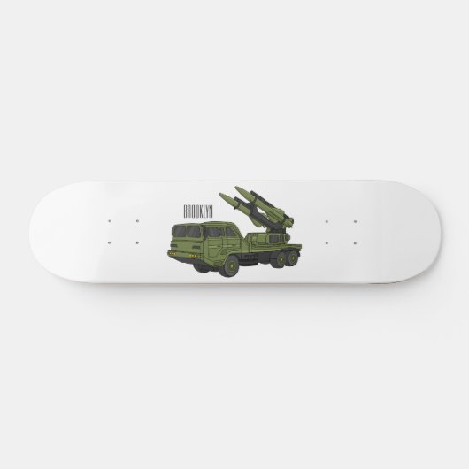 Afbeelding van de cartoon van militaire raketten persoonlijk skateboard (Horizontaal)